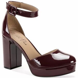 •WILD PAIR• “Birdey” Dress Round Toe Pumps >> wine patent >> size 10.5M